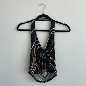 Halter Neckline w/ Adjustable Front Tie